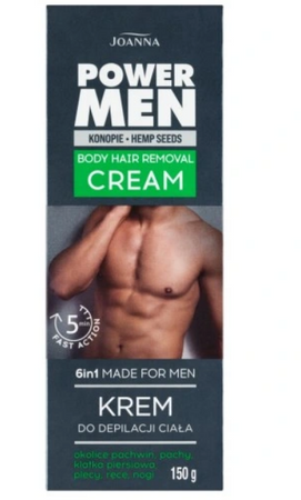 Joanna Sensual Power Men Krem do depilacji ciała dla mężczyzn 150 g